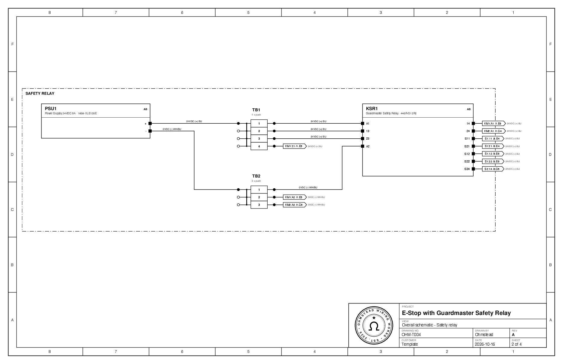 Exported sheet 2 of 4: Safety relay